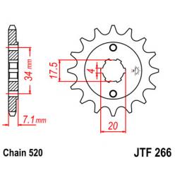 Звездочка передняя JT Sprockets (шаг 520 ) JT JTF266